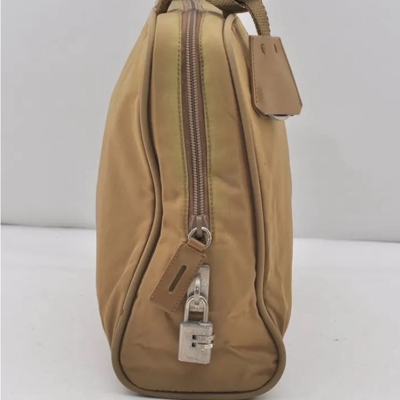 PRADA Vintage Nylon Tessuto Leather Shoulder Hand Bag Brown - Picture 6 of 14
